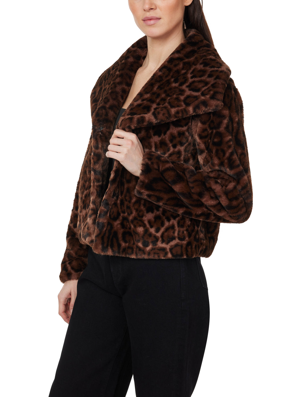 Habitual Faux Fur Leopard Jacket