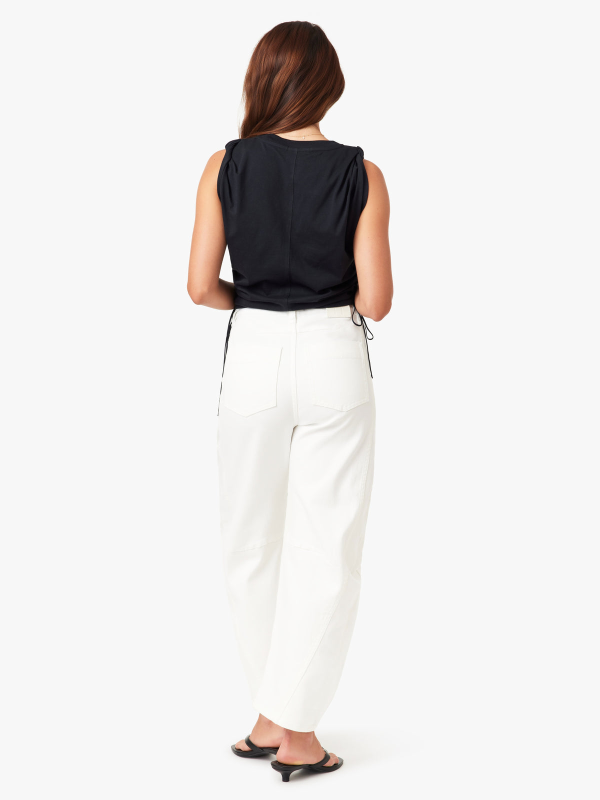Habitual Harper White High Rise Cropped Barrel Jeans