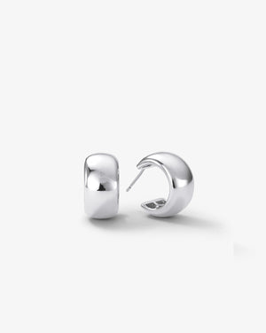 Melinda Maria She's So Smooth Baby Hoops in Silver