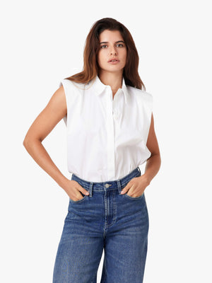 Habitual Sleevless Shoulder Pad Shirt