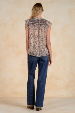 Printed Blouse in Brown Lia