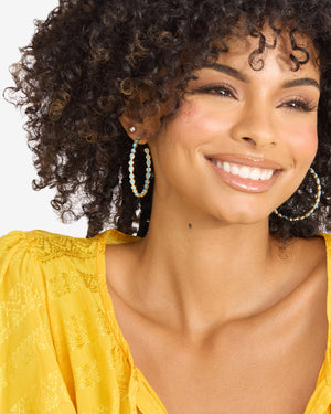 Melinda Maria Isla Hoops 2' GOLD-BLUE OPAL