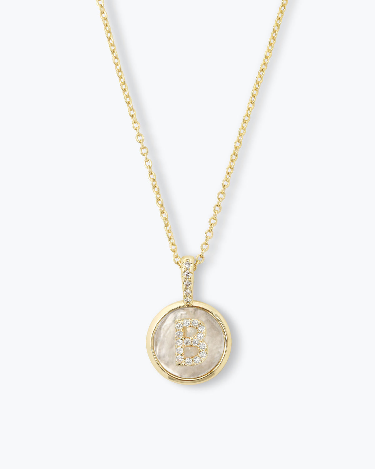 Melinda Maria Baby Love Letters Medallion Necklace