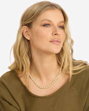 Melinda Maria She's A Boss Tennis Necklace 18'