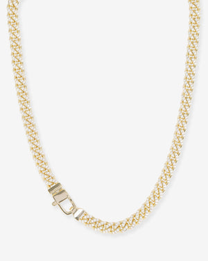 Melinda Maria Pavé Julian Cuban Chain Necklace 6.8mm 18"
