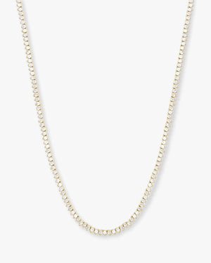 Melinda Maria Baby Not Your Basic Gold Tennis Necklace 18'