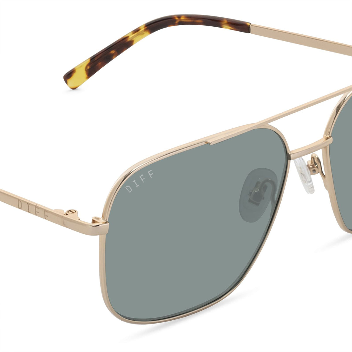 DIFF EYEWEAR Jonas Gold g15 Polarized Sunglasses