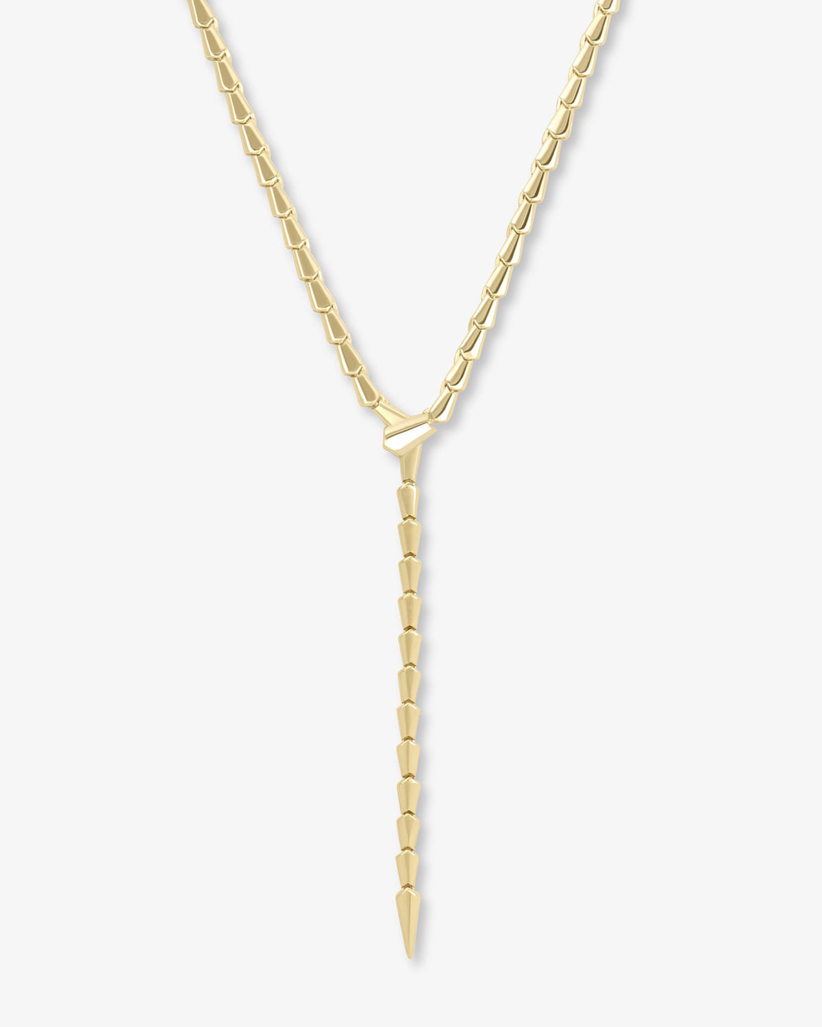 Melinda Maria Serpent Lariat Necklace in Gold