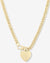 Melinda Maria Julian XL Heart Cuban Chain Necklace 16' in Gold