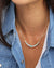 Melinda Maria Not Your Basic Graduated Ombre Samantha Tennis Necklace Gold Blue Opal