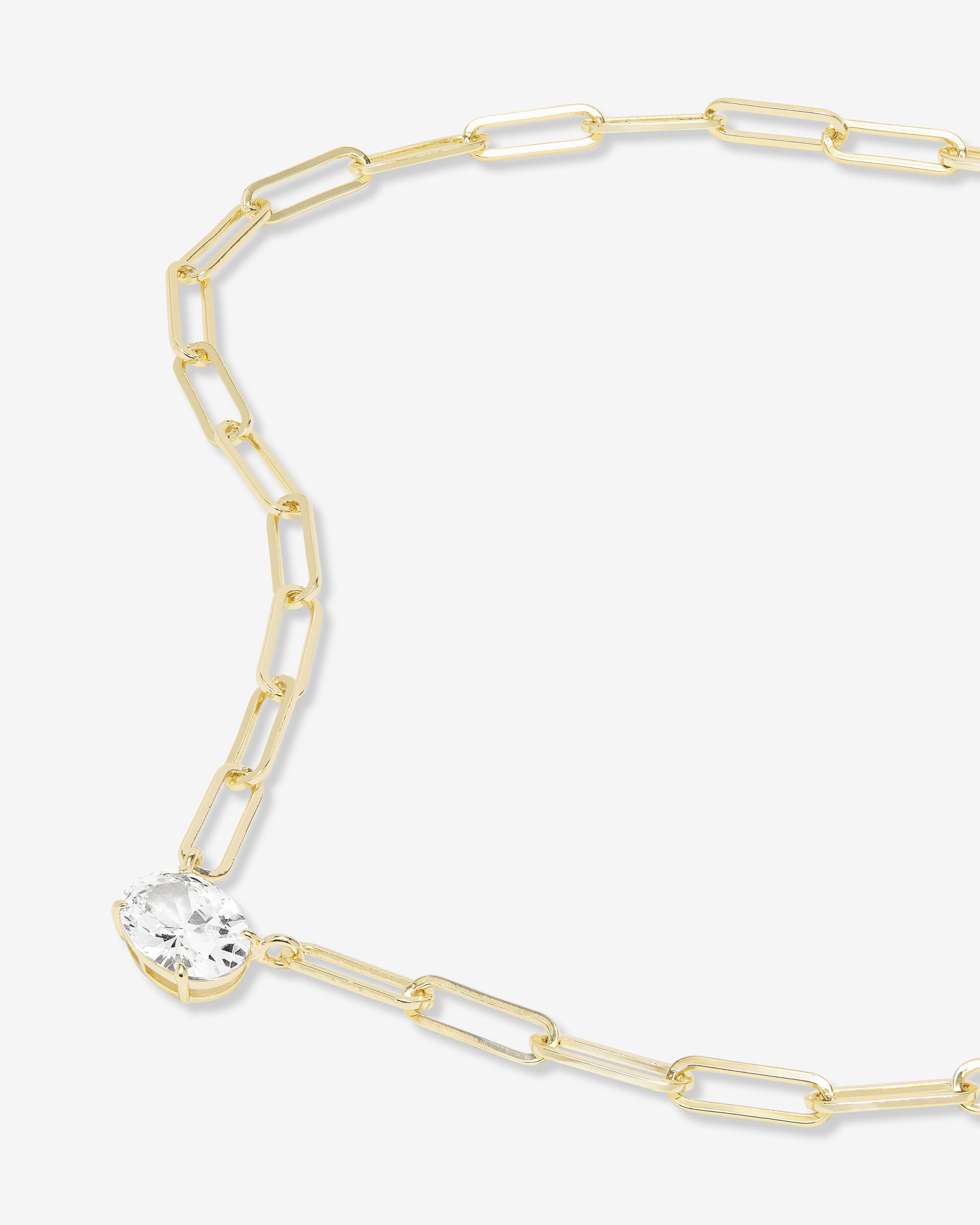 Melinda Maria Hello Gorgeous Samantha Chain Necklace in Gold White