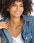Melinda Maria Julian 5 Diamond Necklace 18' in Silver White