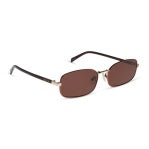 DIFF Trinity Brown + Gold + Brown Crystal Temple Sunglasses