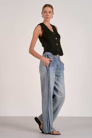 Jeans Faux Track Pants
