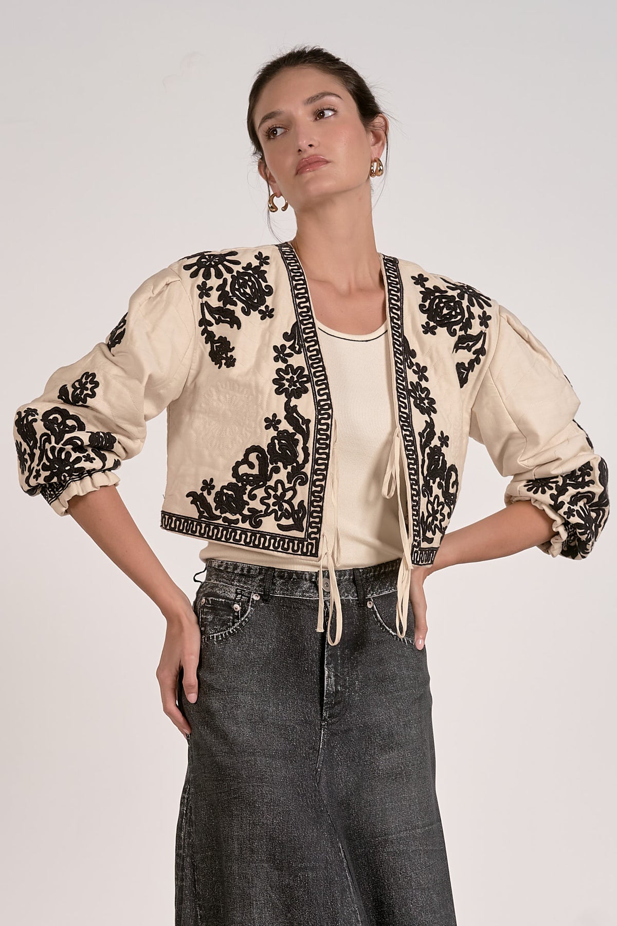 Jacket Tie Front Boho Jacket