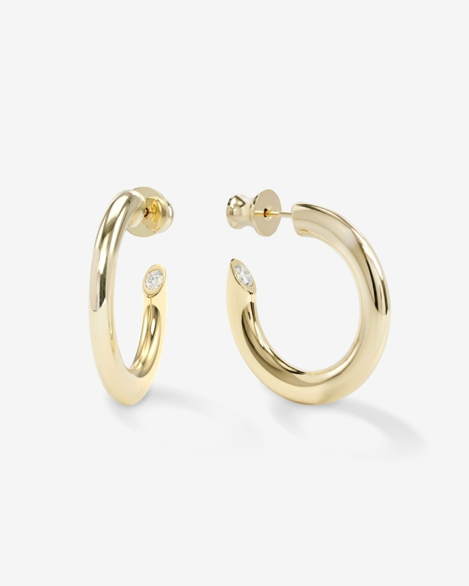 Melinda Maria Beacon Hoops 1' in Gold