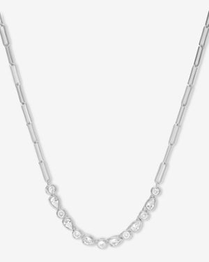 Melinda Maria Isla Samantha Silver Tennis Necklace