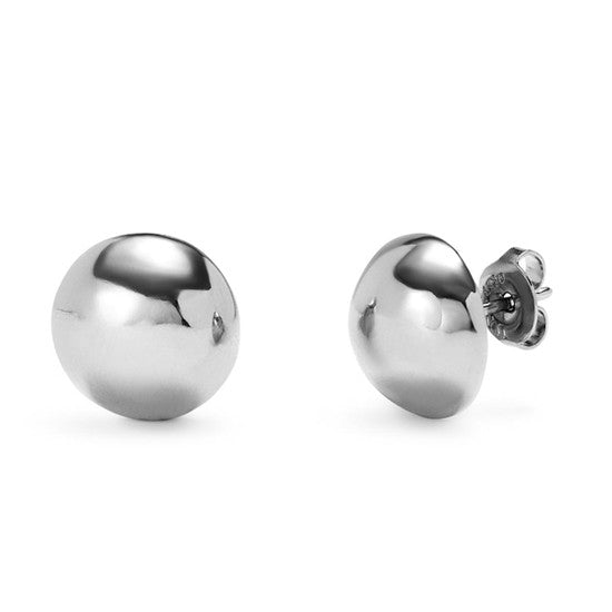 Uno De 50 Silver Ser Intrepida Bead Shaped Stud Earrings