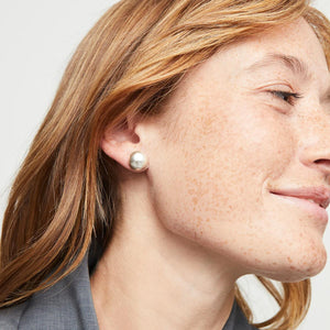 Uno De 50 Silver Ser Intrepida Bead Shaped Stud Earrings