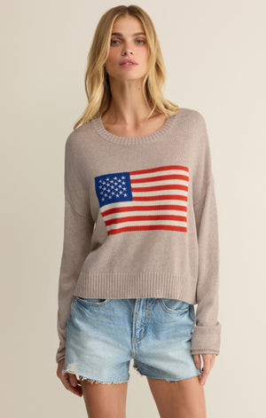 Z Supply Sienna Patriot Natural Heather Sweater
