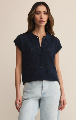 Z Supply Kinsley Navy Sweater Top