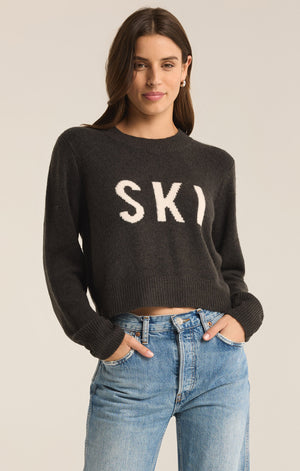 Z Supply Ski Milan Black Sand Sweater