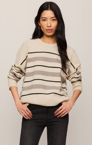 Z Supply Cirrus Stripe Sweater in Chalk