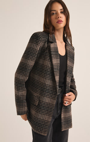 Z Supply Kingston Relaxed Plaid Blazer