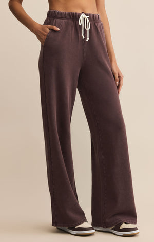 Z Supply HUNTER KNIT PANT Chocolate Brown