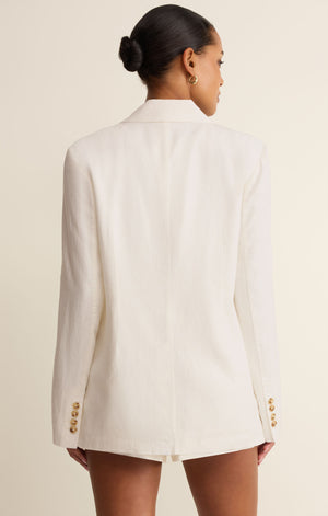 Z Supply Evan Linen Blazer in Cloud
