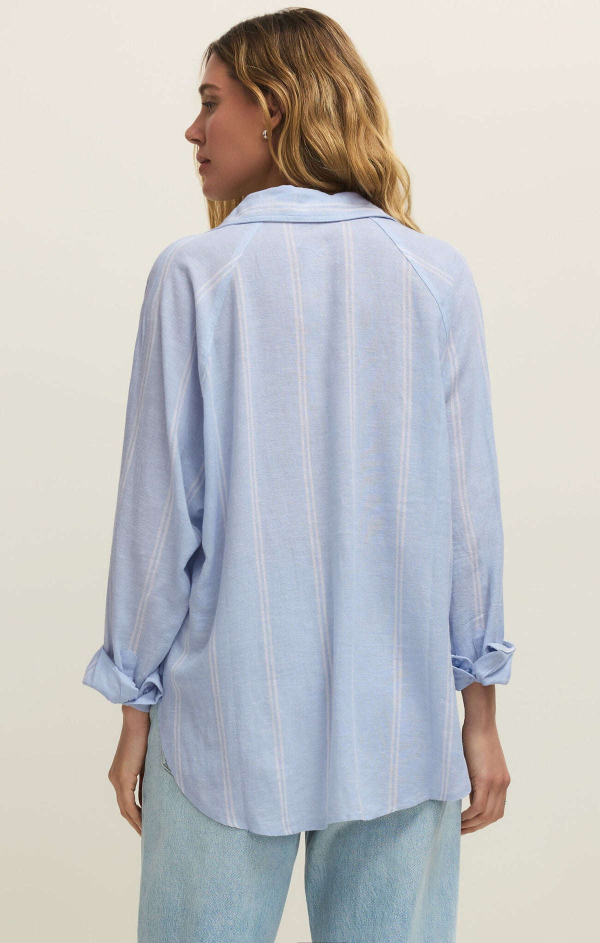 Z Supply The Perfect Line Top in Light Blue