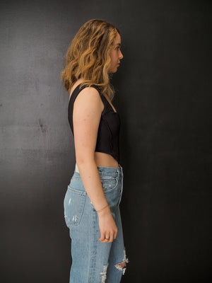 EMMIE BLACK CORSET TANK