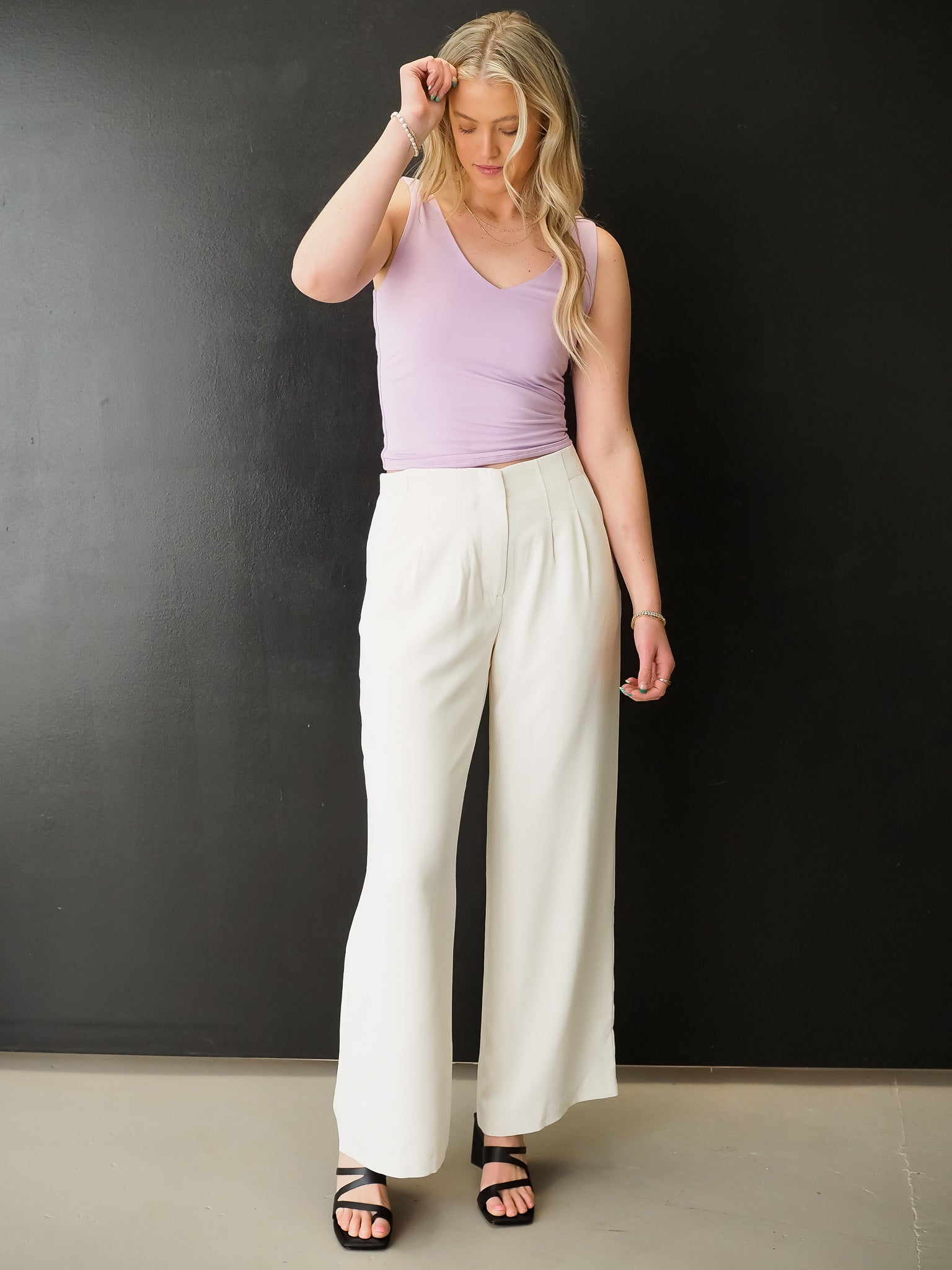 Jojo PINTUCK WIDE PANTS