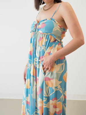Aloha Printed Halter Maxi Dress-2 Colors