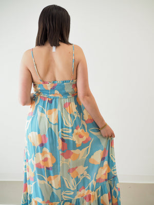 Aloha Printed Halter Maxi Dress-2 Colors