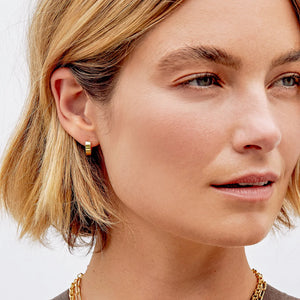 Gorjana Rose Huggie Gold Earrings