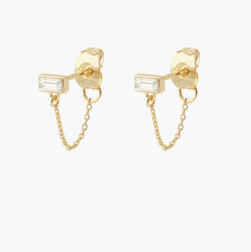 Gorjana Desi Chain Huggies-Gold