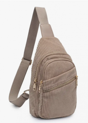 Corduroy Messenger Backpack