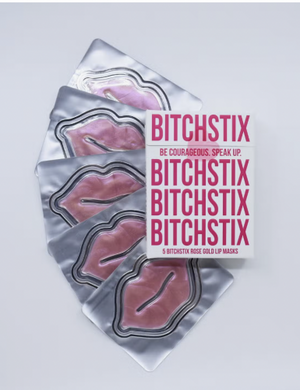 BITCHSTIX Rose Gold Lip Restoration Mask, 5 Pack
